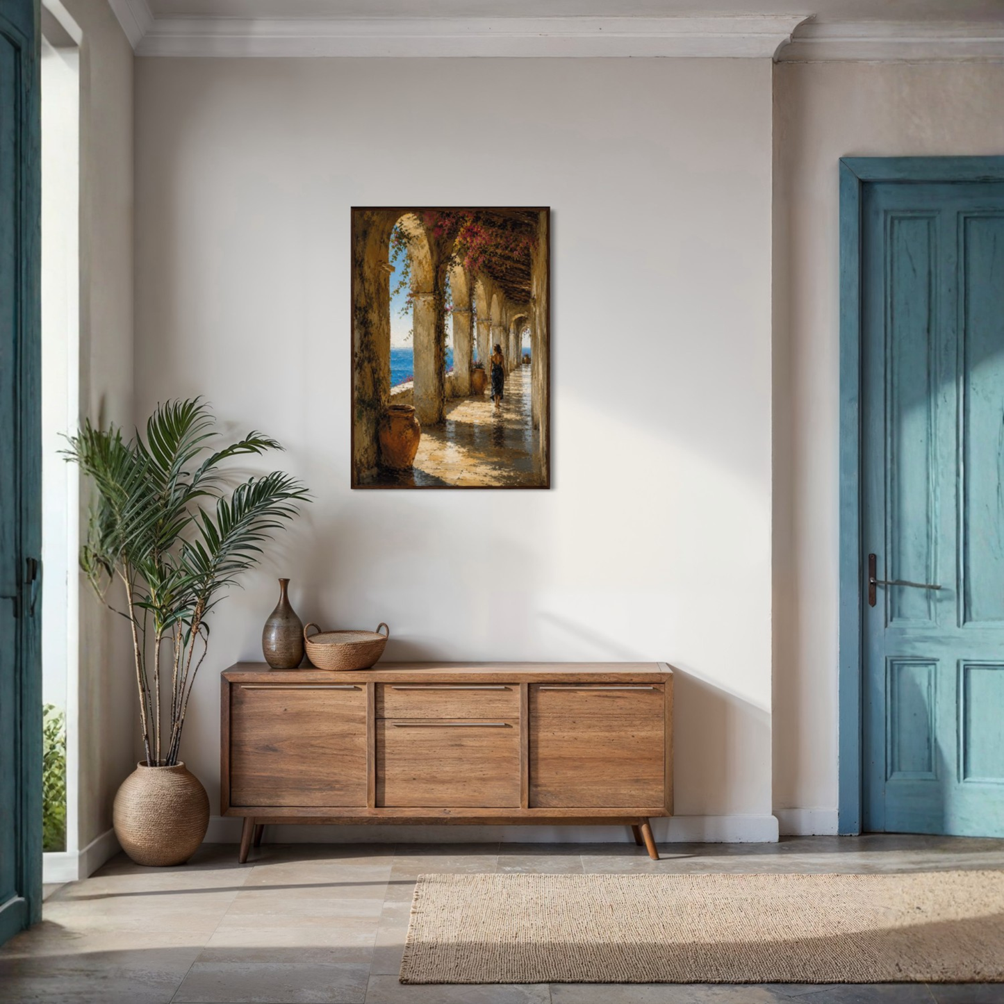 MEDITERRANEAN STUDIES — The Loggia, Framed Art Print