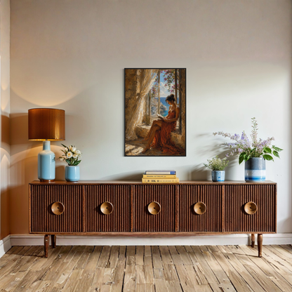 MEDITERRANEAN STUDIES — The Open Window, Framed Art Print