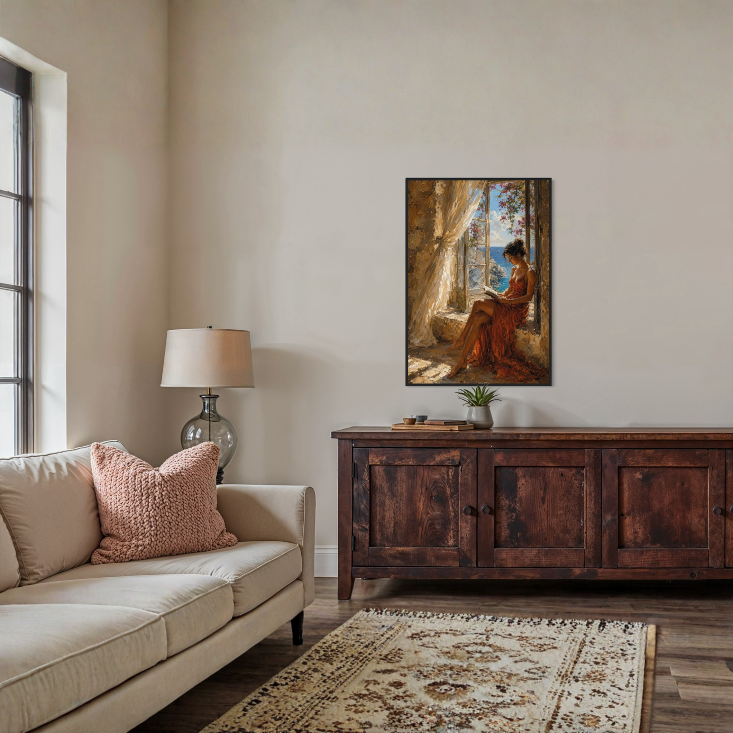 MEDITERRANEAN STUDIES — The Open Window, Framed Art Print