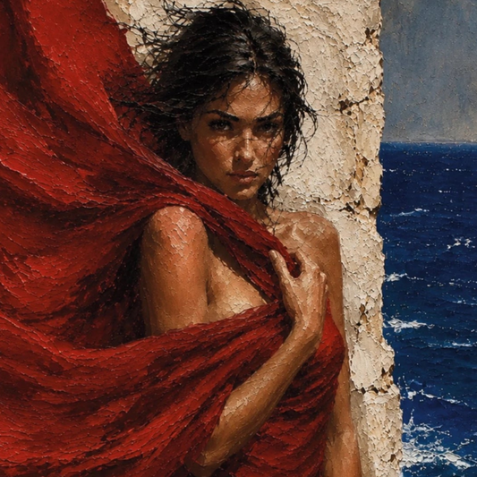 MEDITERRANEAN STUDIES — The Red Veil, Canvas