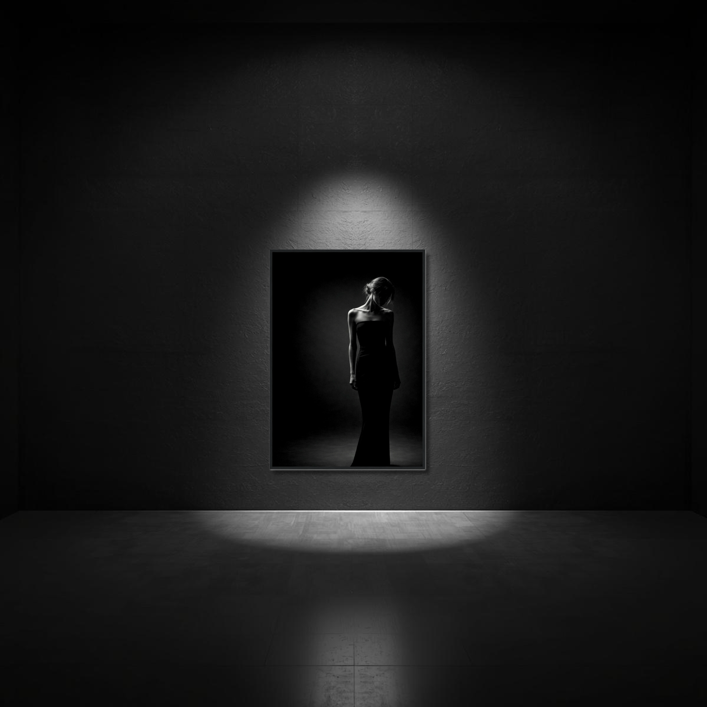 Framed fine art print titled "Muse I — Presence" by LunarHeartCo, featuring abstract, modern wall art with a minimalist design.