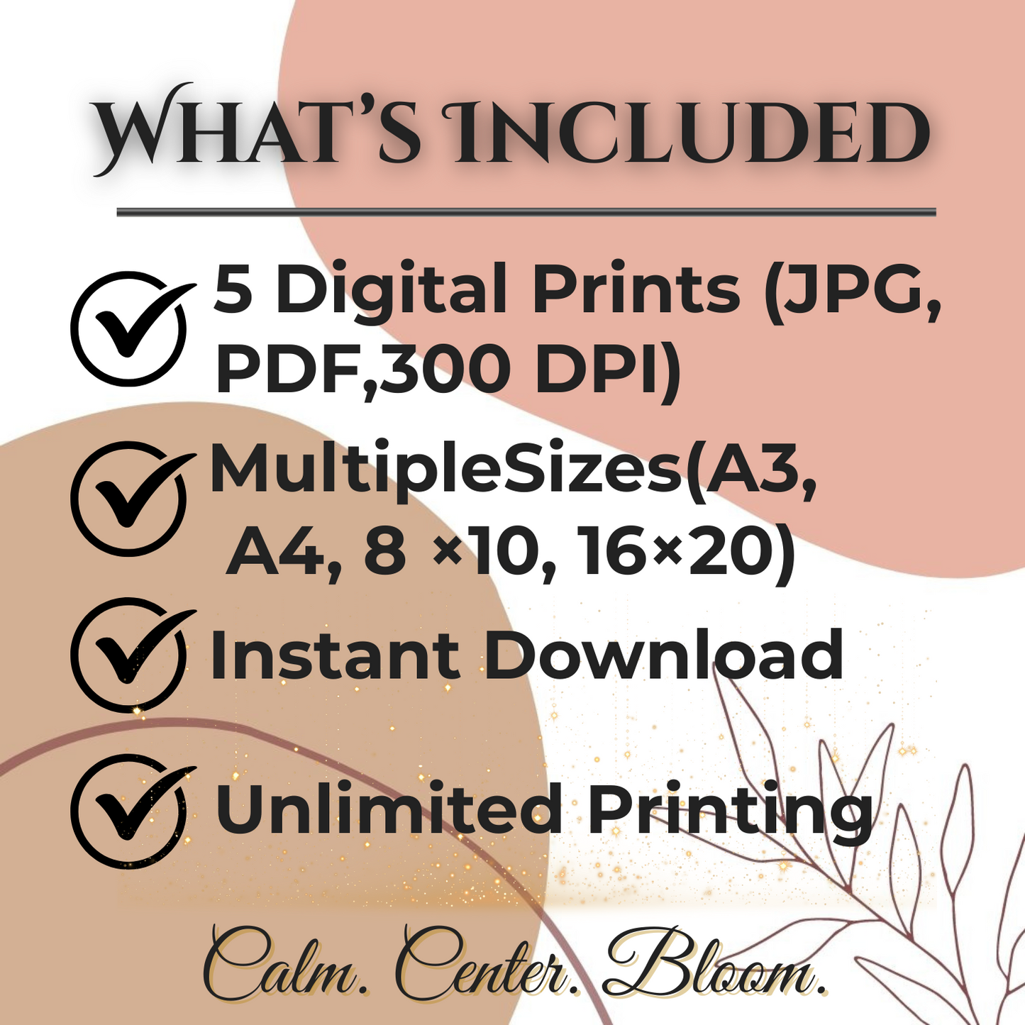 Bold Bohemian Woman Wall Art Set (5 Prints) | Terracotta & Gold Feminine Portraits | Boho Digital Download 🌿✨ - LunarHeartCo