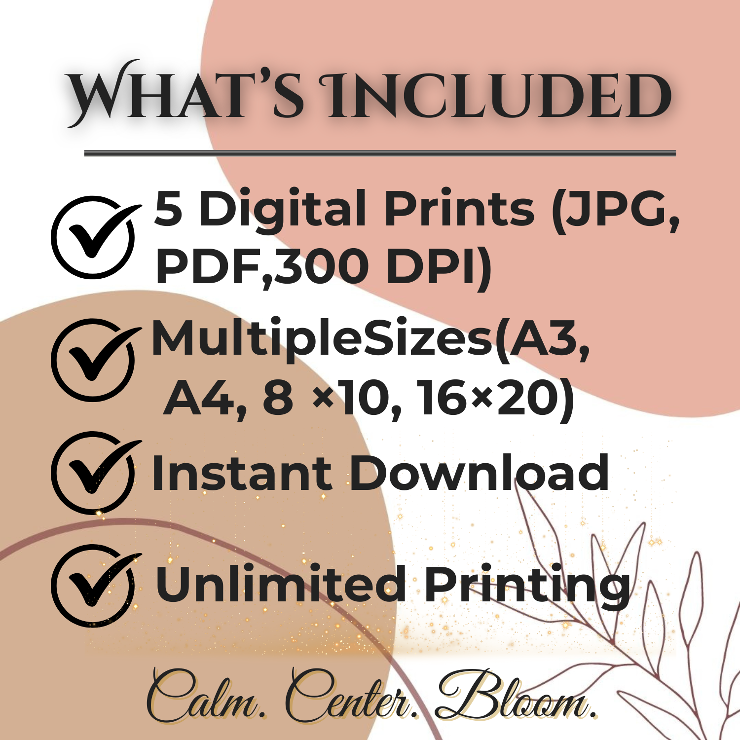 Bold Bohemian Woman Wall Art Set (5 Prints) | Terracotta & Gold Feminine Portraits | Boho Digital Download 🌿✨ - LunarHeartCo