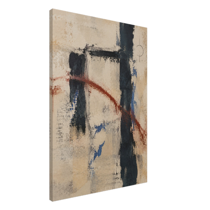 Angled view of Boundary gallery-wrapped canvas showing the textured artwork and deep edge.