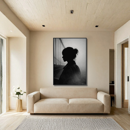 Framed editorial fine art print titled "Control" by LunarHeartCo, featuring abstract artwork in a sleek black frame.