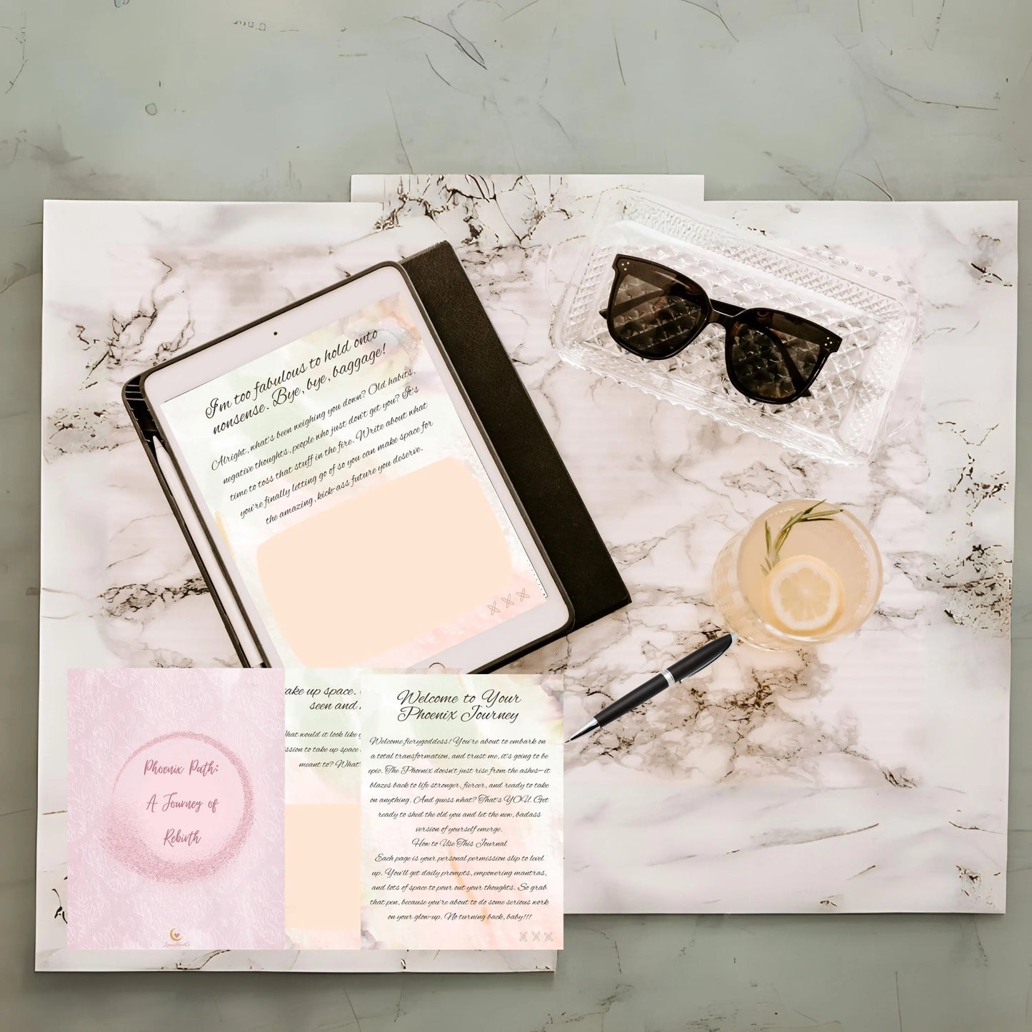 Phoenix Path Journal — A Journey of Rebirth (Digital PDF + 32-Page Wire-O Printed Edition) - LunarHeartCo