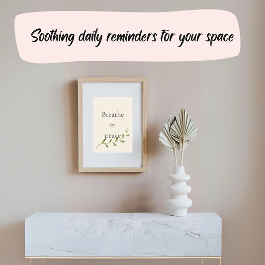 Daily Calm Wall Art Bundle (20 Prints) | Botanical Affirmation Posters | Mindful Digital Download 🌿✨ - LunarHeartCo