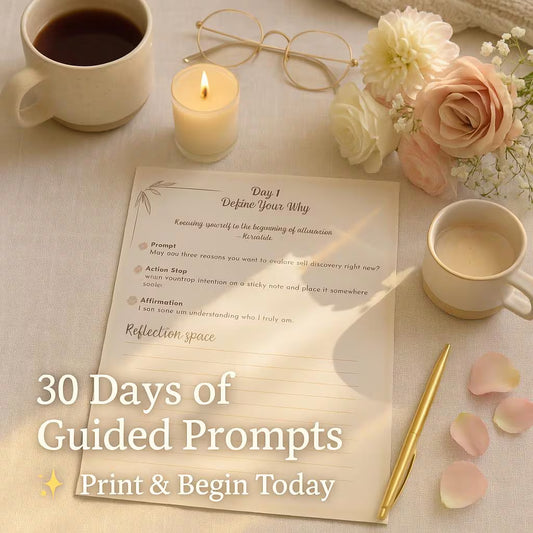 30-Day Self-Discovery Journal — Guided Healing Workbook for Women (Digital PDF + Wire-O Printed Edition) - LunarHeartCo