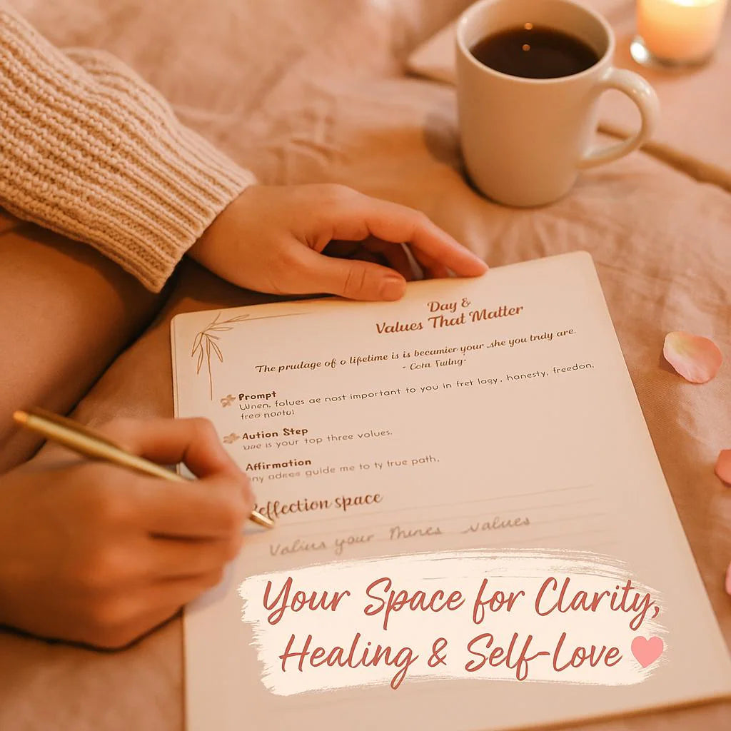 30-Day Self-Discovery Journal — Guided Healing Workbook for Women (Digital PDF + Wire-O Printed Edition) - LunarHeartCo