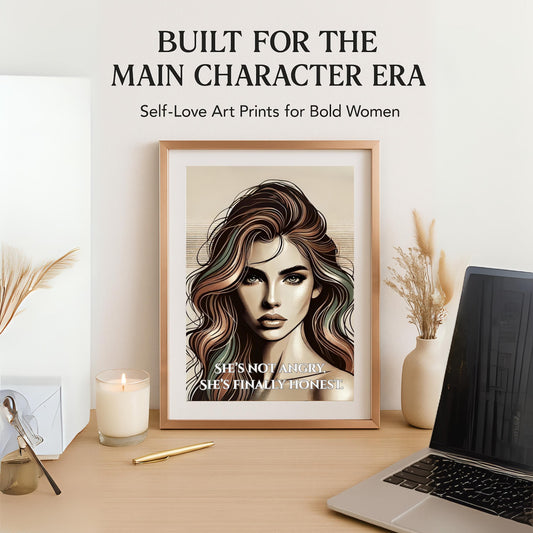 Fierce Woman Wall Art Bundle (20 Prints) | Empowering Feminine Portrait Quotes | Digital Download 🖤✨ - LunarHeartCo