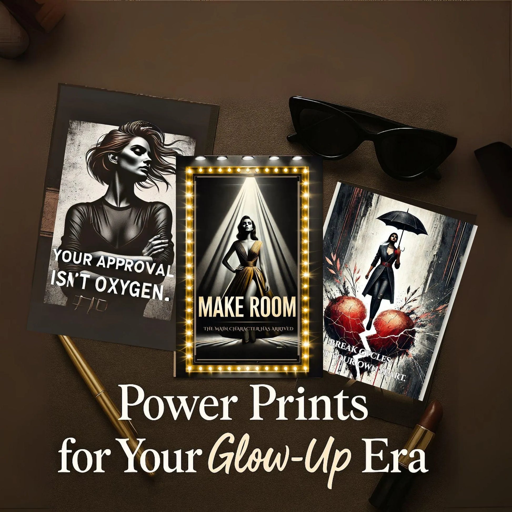 Fierce Woman Wall Art Set 2 (10 Prints) | Bold Feminine Quotes | Printable Digital PDF Bundle 💎✨ - LunarHeartCo