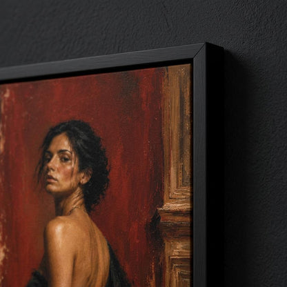 Framed art print "Figure Study IX — Defiance" by LunarHeartCo featuring a detailed artistic figure study in a sleek frame.