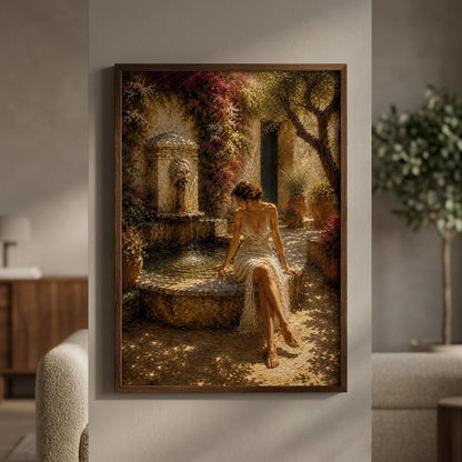 MEDITERRANEAN STUDIES — The Fountain, Framed Art Print
